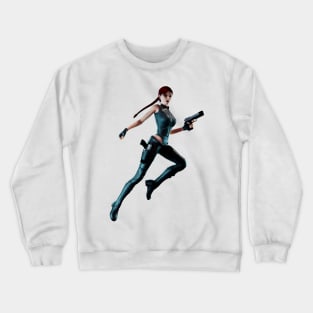 Lara Croft Doppelganger Crewneck Sweatshirt